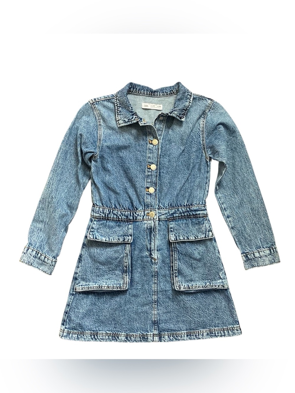 Zara Denim Shirt Dress Girl’s 10 Blue